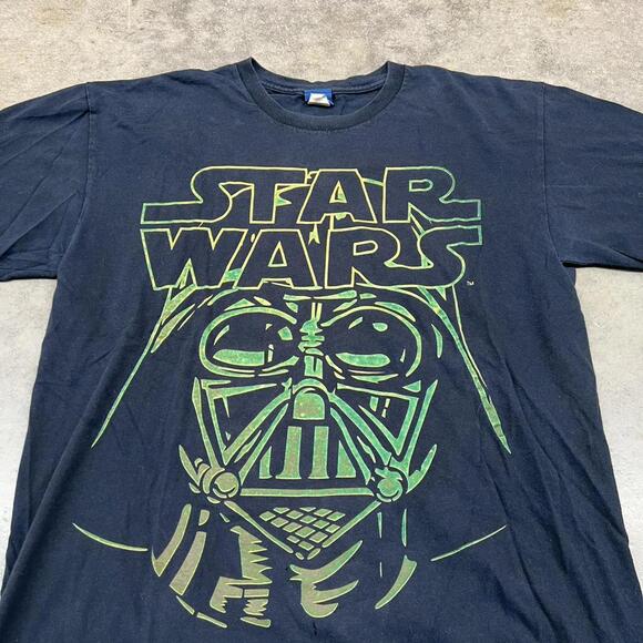 vintage star wars darth vader faded black movie shirt size large - Picture 2 of 3